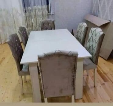 венский стул: Qonaq otağı üçün, Yeni, Açılmayan, Dördbucaq masa, 6 stul — 13