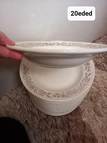 servis destleri: Nahar dəsti, rəng - Ağ, Keramika — 4