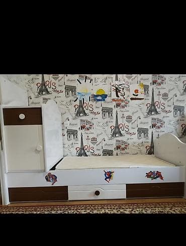 karina çarpayısı: Oğlan və qız üçün, İşlənmiş, Çarpayı, Bazalı, Matras ilə, Siyirməli — 1