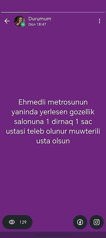 Ehmedli metrosunun yaxınlığında yerləşən gözəllik salonuna ustalar