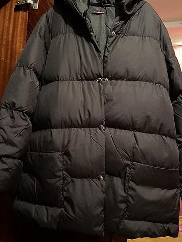 Qışlıq şişmə gödəkçə - Rəng: qara - Model: kapüşonlu, üfüqi quilted
