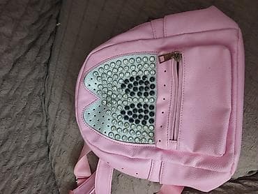 Məktəb çantaları: Məhsul: Qız üçün çəhrayı bel çantası - Material: yumşaq teksturalı — 1