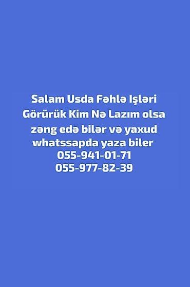 Usta fəhlə işləri xidməti - Tikinti və təmir obyektlərində ümumi
