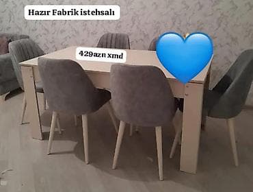 masa ve stullar: Masa desti — 1