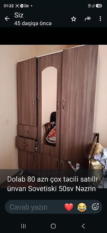 Dolab 80 azn çox təcili satıllr ünvan Sovetiski 50sv Nəzrin lalafo.az -da Dolab 80 azn çox təcili satıllr ünvan Sovetiski 50sv Nəzrin