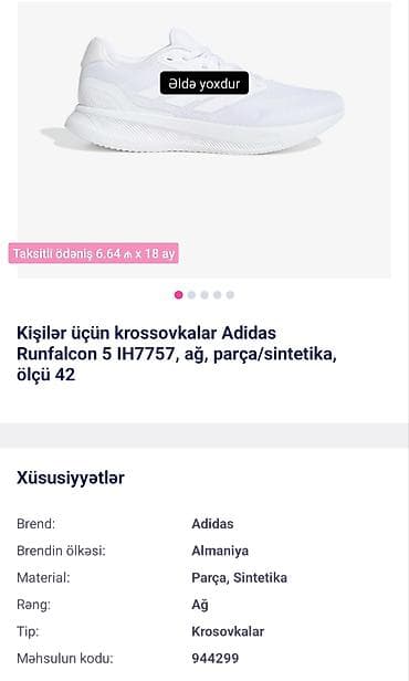 krosofka: Adidas Runfalcon 5 Ayaqqabı tam orijinaldır, birmarketden 120 AZN-ə — 2