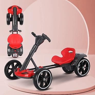 Uşaq üçün pedallı go-kart - 4 təkərli stabil konstruksiya, geniş ön — 5