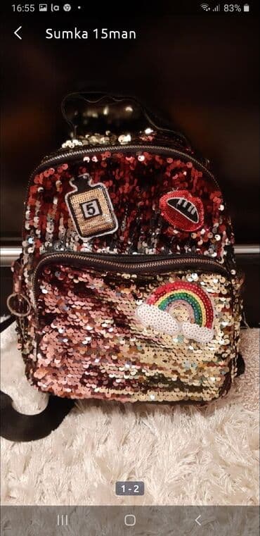 məktəbli sumkası: Pariltili uşag sumkasi teze 10m — 2