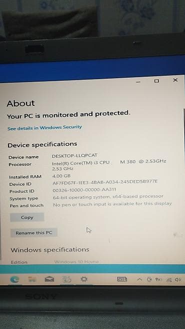 notebook ram qiymetleri: İşlənmiş Sony, 15.6 ", Intel Core i3, 512 GB, Pulsuz çatdırılma — 5