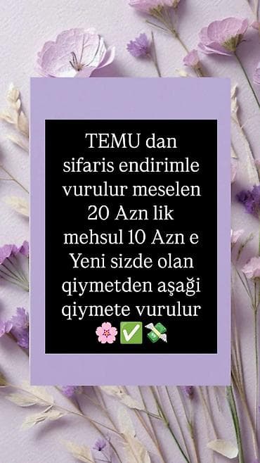TEMU-dan sifarişlərin endirimlə edilməsi xidməti. - TEMU