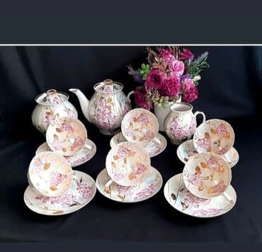 Çay dəsti, rəng - Ağ, Farfor