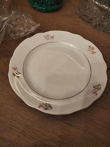 kəndir: Boşqablar, 6 ədədli dəst, rəng - Ağ, Farfor, Rusiya — 1