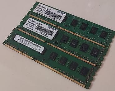pc setup: Operativ yaddaş (RAM) Patriot Memory, 4 GB, 1333 Mhz, DDR3, PC üçün, İşlənmiş — 1