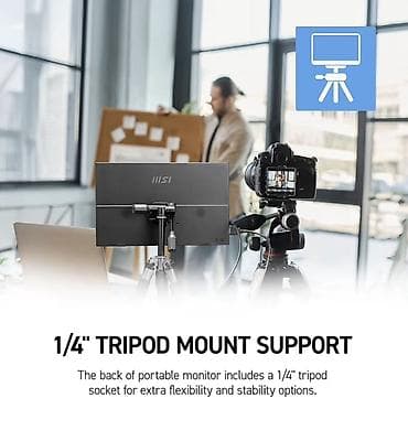 komputerlər satışı: MSI PRO MP165 E6 portativ monitor - Ekran: 15.6 düym, Full HD — 4