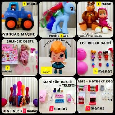 SƏLİQƏLİ, AZ i̇şlənmiş UŞAQ OYUNCAQLARI satılır. Oyuncaqları