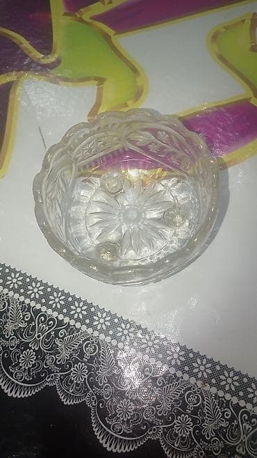 kəndir: Şüşə qablar dəsti - Material: şəffaf qəlibli şüşə - Komplekt: 3 ədəd — 1