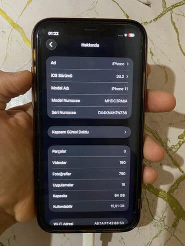 Mobil telefon və aksesuarlar: IPhone 11, Ağ, Face ID — 6