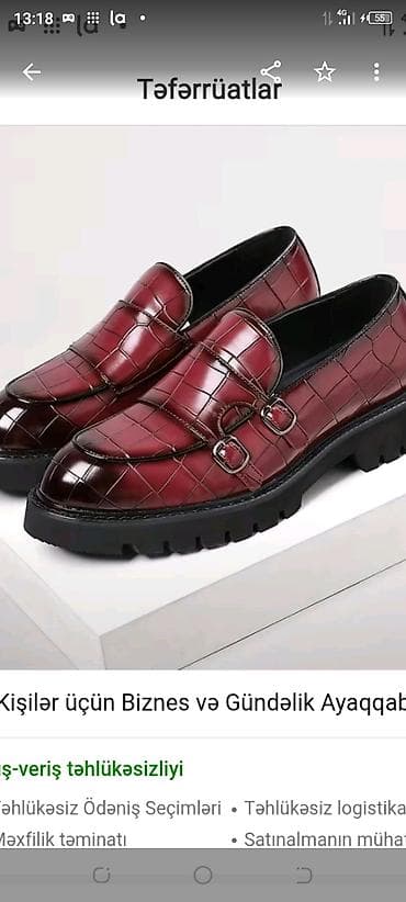 qırmızı ayaqqabı: Kişilər üçün biznes və gündəlik istifadəyə uyğun klassik loafer — 1