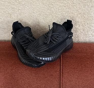 savis krem e: Qara idman ayaqqabısı - Model: knit/mesh üstlükli, bağcıqlı sneaker - — 5