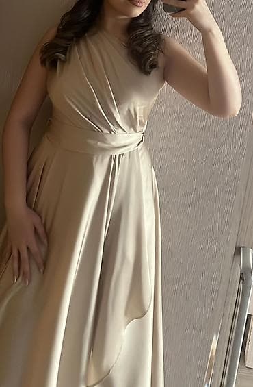 don sumqayit: Zərif ziyafət/gecə geyimi – uzun ətəkli, axıcı kəsim Türkandan 200 — 2