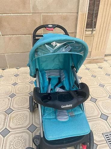 baş ortuyu: Goodbaby uşaq arabası – mavi rəng - Geniş və yumşaq oturacaq, 5 — 2