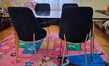 ofis stullari: Dördbucaq masa, 4 stul — 1