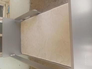 Uşaq çarpayısı və döşək dəsti - Rəng: boz - Material: laminat/MDF