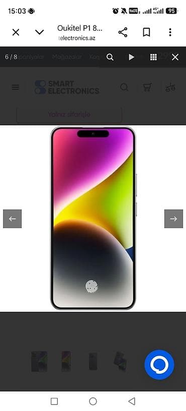 umico telefonlar: Oukitel P1 – 8 GB RAM, 256 GB yaddaşlı smartfon - Ekran: geniş tam — 3