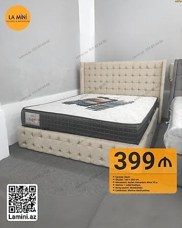 yataq manej: İkinəfərlik çarpayı, Bazalı, Matras ilə, Siyirməli — 1