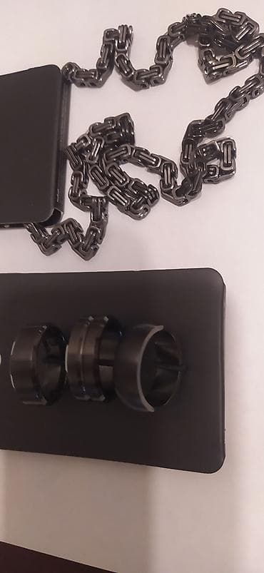 gumus dest: Kişilər üçün zərgərlik dəsti - Metal: paslanmayan polad tonunda - — 6