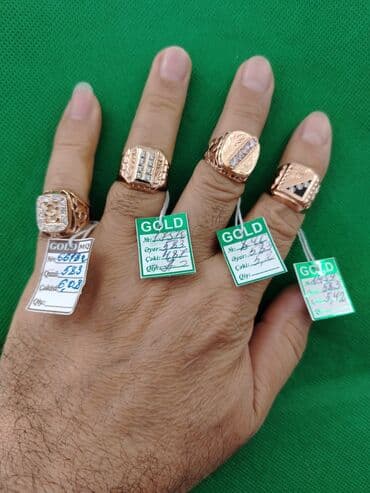 qaşsız qızıl üzüklər: Üzük, Sarı qızıl, 583 Əyar, Qaşsız — 3