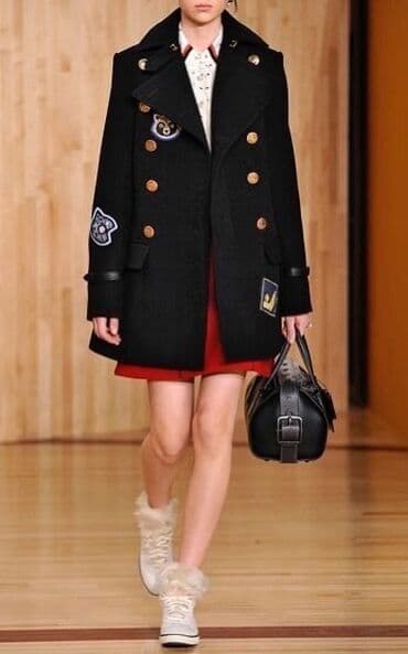 klassik qadin pencekleri: Coach New York qadın palto - Rəng: qara - Stil: ikiqat düyməli — 2