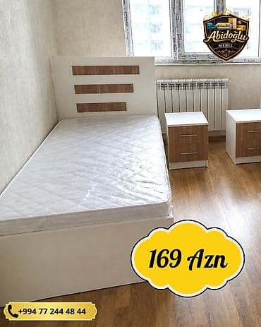 tek kravat: Yeni, Təknəfərlik çarpayı, Bazasız, Matras ilə, Siyirməsiz, Azərbaycan — 1