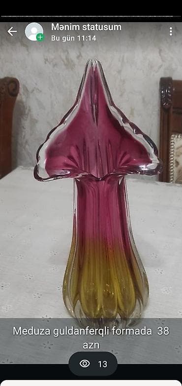 dekor daş: Vaza dəsti, Xrustal — 1