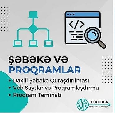 Mobil tətbiqlərin hazırlanması, SMM, Veb saytların hazırlanması | Domen, Hosting