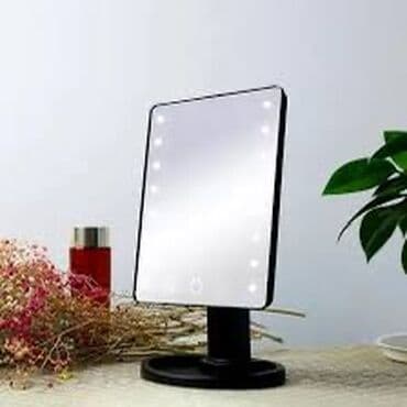 Güzgü Masaüstü, Düzbucaqlı, Makiyaj üçün, Arxa işıqlı