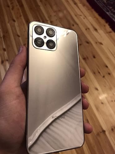 Honor X8 5G, 128 GB, rəng - Gümüşü, Barmaq izi, Face ID, Sensor