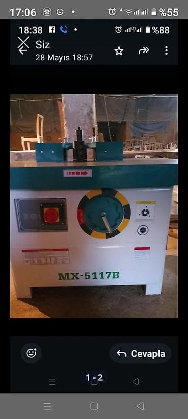 iydə ağacı: MX-5117B frez dəzgahı - Model: MX-5117B şaquli mil (spindle moulder) — 4