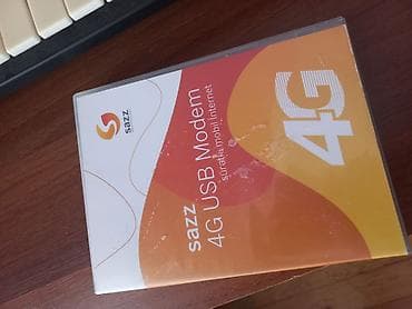Sazz 4G USB Modem.Tam işlək veziyyetdedir. 1-2 defe islenib tezedir