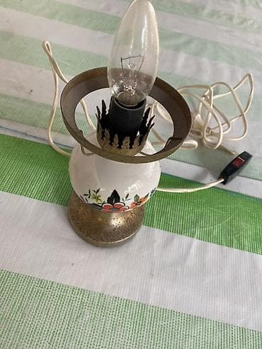 dekor qaymaq: Masaüstü dekorativ lampa Qədimi - Klassik üslubda masa lampası, şam — 1