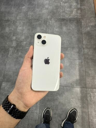 IPhone 13, 128 GB, Starlight, Zəmanət, Barmaq izi, Simsiz şarj