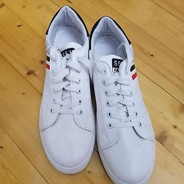 ayaqab: Ağ rəngdə uniseks idman ayaqqabısı 43 razmer - Model: SS Fashion (yan — 1