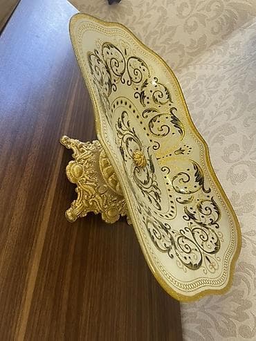 novruz bezeyi: Zərif dekorativ süfrə dəsti - Tərkib: 3 hissə - 1 ədəd ayaqlı iri — 5