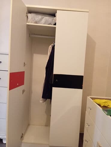 Açılan, 2 qapılı Düz dolab, Qarderob, paltar dolabı — 3