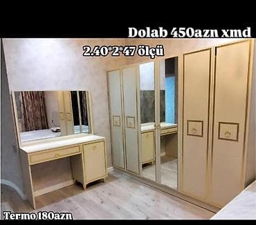 perla.az kataloq: Klassik üslubda yataq otağı mebeli dəsti. - Dolab: 3 qapılı, orta — 1