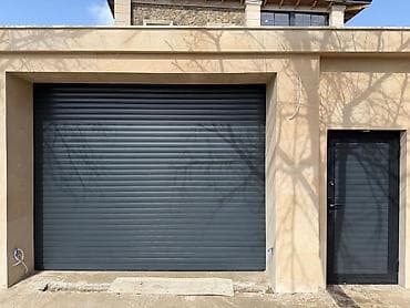 Крепежные изделия: Гаражные ворота, Жалюзи, Механические, цвет - Серый, С дверью — 1