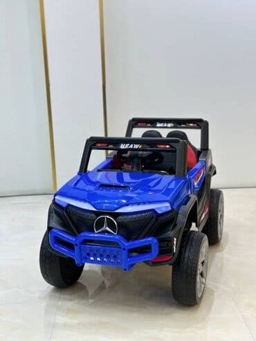 maşınlar uşaq üçün: Mercedes Jeep uşaqlar üçün Rezin təkər Dəri oturacaq Pult idarəetməsi — 2