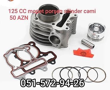 125 CC moped üçün porşen-silindr komplekti Məzmun: - 125 sm³