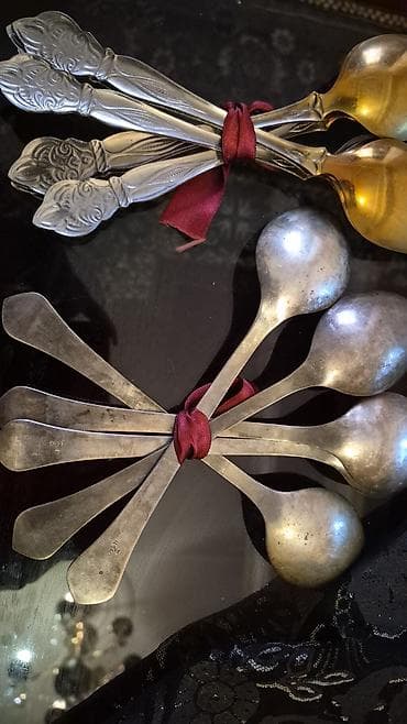 dollar gulu: Məhsul: Qədim üslubda bıçaq və qaşıq dəstləri + ağ rəngli çoxsəviyyəli — 2