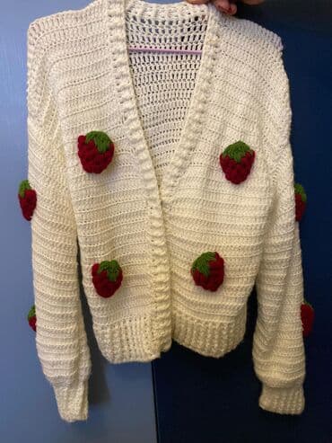 Baş geyimləri: Xüsusi dizayn əl işi kardiqanlar - Model 1: Qara trikotaj kardiqan — 2